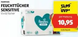 Hofer Pampers feuchttücher sensitive Angebot