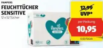 Hofer Pampers feuchttücher sensitive Angebot