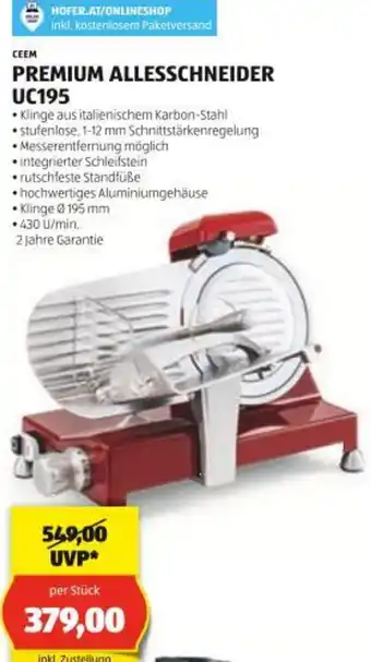Hofer Premium allesschneider uc195 Angebot