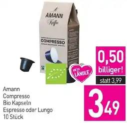 Sutterlüty Amann Compresso Bio Kapseln Espresso oder Lungo Angebot