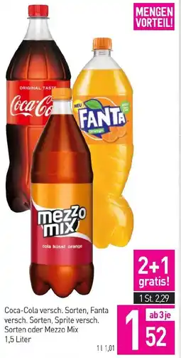 Sutterlüty Coca-Cola versch. Sorten, Fanta versch. Sorten, Sprite versch. Sorten oder Mezzo Mix Angebot