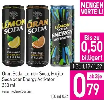 Sutterlüty Oran soda, lemon soda, mojito soda oder energy activator Angebot