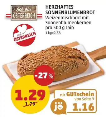 PENNY Herzhaftes sonnenblumenbrot Angebot