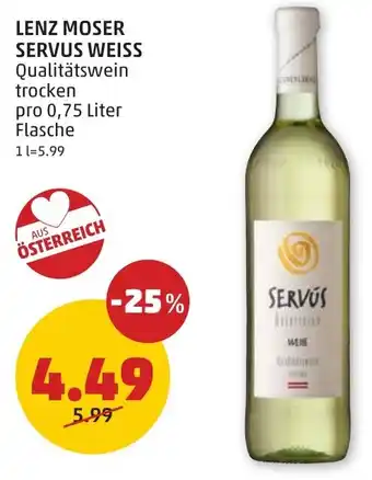 PENNY Lenz moser servus weiss Angebot