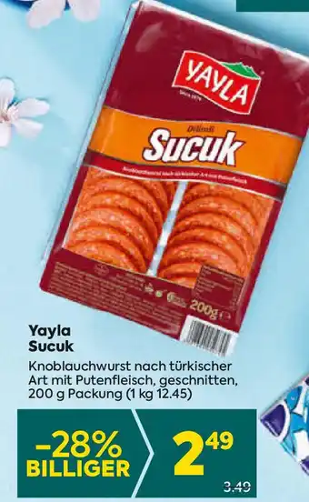 Billa Yayla Sucuk Angebot
