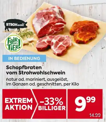 Billa Schopfbraten vom Strohwohlschwein Angebot