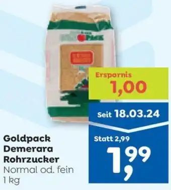 ADEG Goldpack Demerara Rohrzucker Angebot