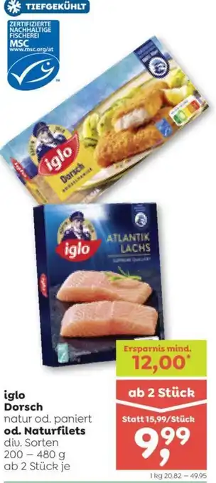ADEG iglo Dorsch od. Naturfilets Angebot