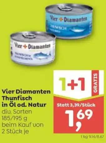 ADEG Vier Diamanten Thunfisch in Öl od. Natur Angebot