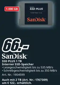 Media Markt SSD PLUS 1 TB Interner SSD-Speicher Angebot