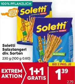 Billa Soletti Salzstangerl div. Sorten Angebot