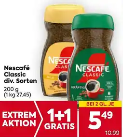 Billa Nescafé Classic div. Sorten Angebot