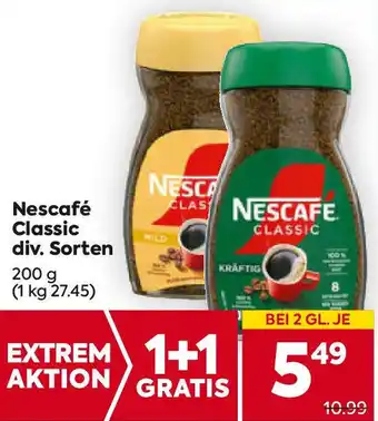 Billa Nescafé Classic div. Sorten Angebot