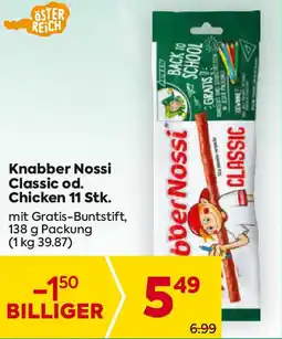Billa Knabber Nossi Classic od. Chicken 11 Stk. Angebot