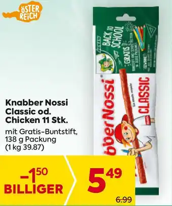Billa Knabber Nossi Classic od. Chicken 11 Stk. Angebot