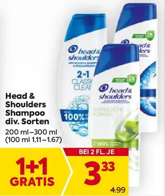 Billa Head & Shoulders Shampoo  div. Sorten Angebot