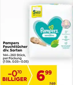 Billa Pampers Feuchttücher div. Sorten Angebot