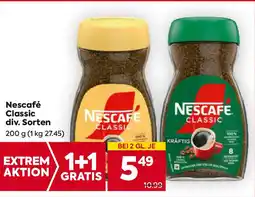 Billa Nescafé Classic div. Sorten Angebot