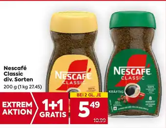 Billa Nescafé Classic div. Sorten Angebot