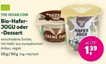 Denn's Biomarkt THE VEGAN COW Bio-Hafer- JOGU oder -Dessert Angebot