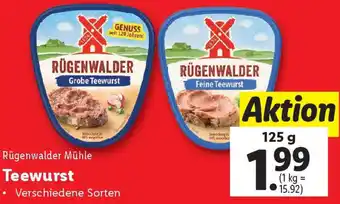 Lidl Mühle Teewurst Angebot