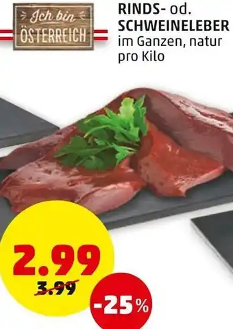 PENNY Rinds-Od. Schweineleber Angebot