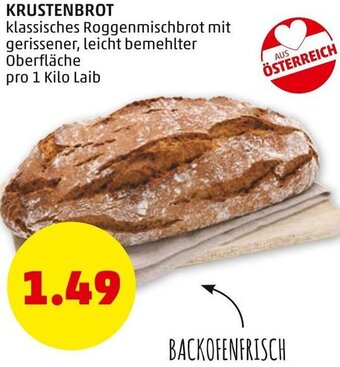 PENNY Krustenbrot 1 Kilo Angebot