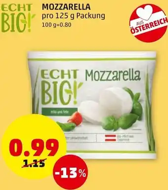 PENNY Mozzarella 125g Angebot