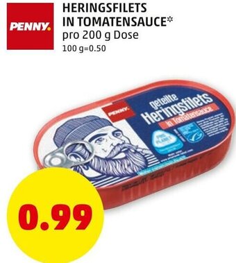 PENNY Heringsfilets In Tomatensauce 200g Angebot