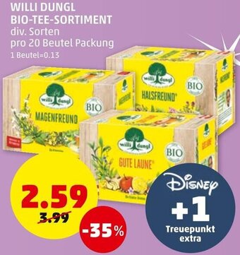 PENNY Willi Dungl Bio-Tee-Sortiment Angebot