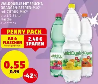 PENNY Waldquelle Mit Frucht, Orangen-Beeren-Mix Od. Zitrus-Mix Angebot