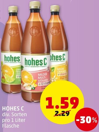 PENNY Hohes C Div. Sorten 1 Liter Angebot