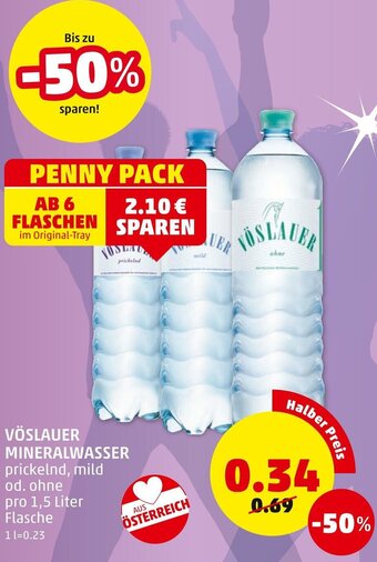PENNY Vöslauer Mineralwasser 1,5 Liter Angebot