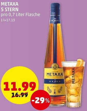 PENNY Metaxa 5 Stern 0,7 Liter Angebot