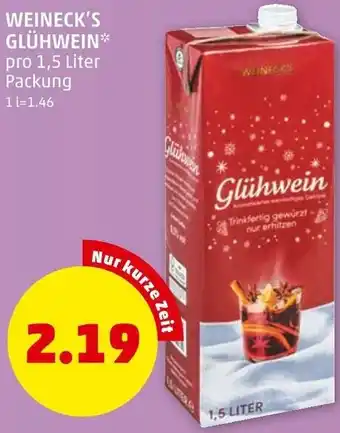 PENNY Weineck's Glühwein 1,5 Liter Angebot