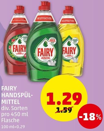 PENNY Fairy Handspülmittel 450 ml Angebot