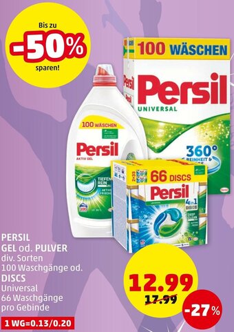 PENNY Persil Gel Od. Pulver Od. DISCS Angebot