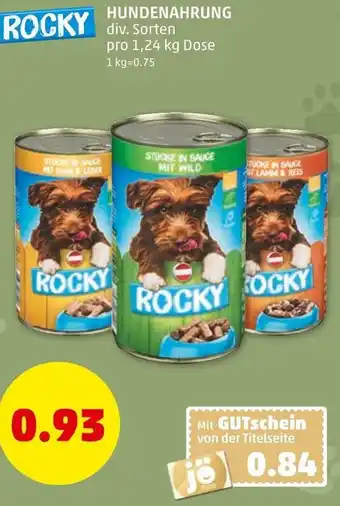 PENNY Hundenahrung 1,24 Kg Angebot