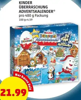 PENNY Kinder Überraschung Adventskalender 480g Angebot