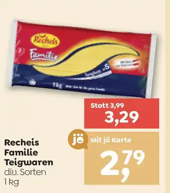 ADEG Recheis Familie Teigwaren Angebot