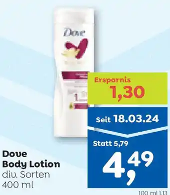 ADEG Dove Body Lotion Angebot