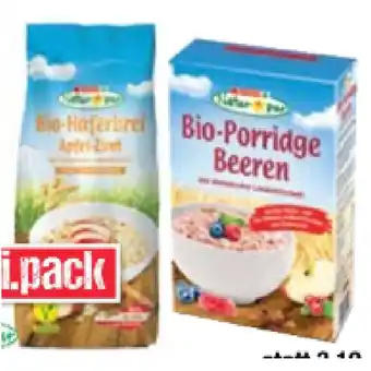Maximarkt Spar Natur pur Bio-Haferbrei oder Bio-Porridge versch. Sorten Maximarkt 500 Gramm 1 Packung Angebot