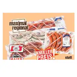 Maximarkt Maier Käsekrainer, Chili-Käsekrainer, Bratwürstel oder Debreziner Maximarkt 1 Kilogramm 1 Packung Angebot