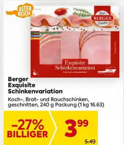 Billa Berger Exquisite Schinkenvariation Angebot