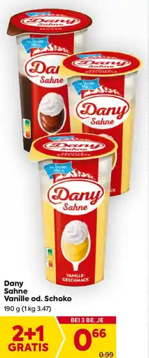 Billa Dany Sahne Vanille od. Schoko Angebot