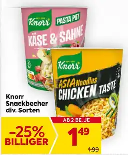 Billa Knorr Snackbecher div. Sorten Angebot