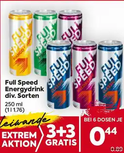 Billa Full Speed Energydrink div. Sorten Angebot