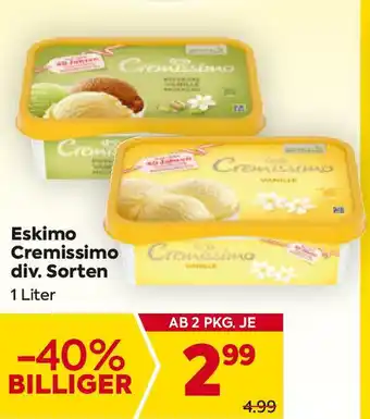 Billa Eskimo Cremissimo div. Sorten Angebot