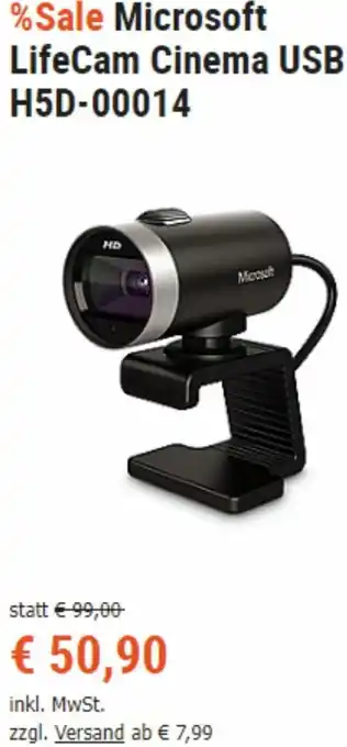 Microsoft LifeCam Cinema USB H5D-00014