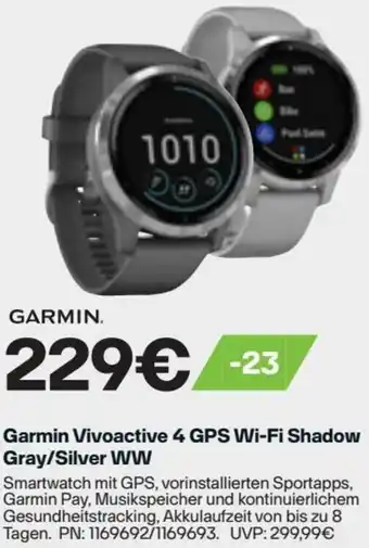 XXL Sports Garmin Vivoactive 4 GPS Wi-Fi Shadow Gray/Silver WW Angebot